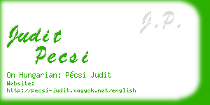 judit pecsi business card